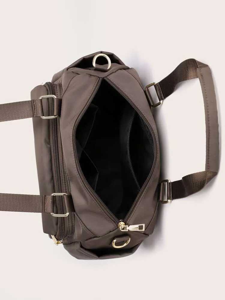 Pocket Front Top Handle Tote Bag