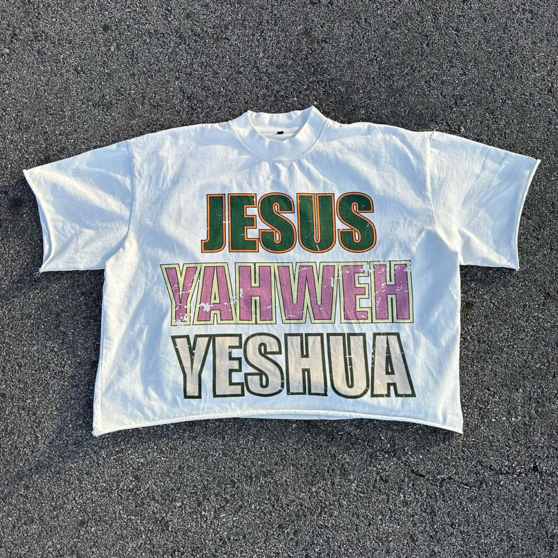 Vintage Jesus Graphic Cotton T-Shirt - Sopula ｜Premium Graphic Tees & Graphic Streetwear