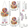 Double Sided Colorful Pattern 5D DIY Crystal Rhinestone Wind Bell Suncatcher Hanging Kits