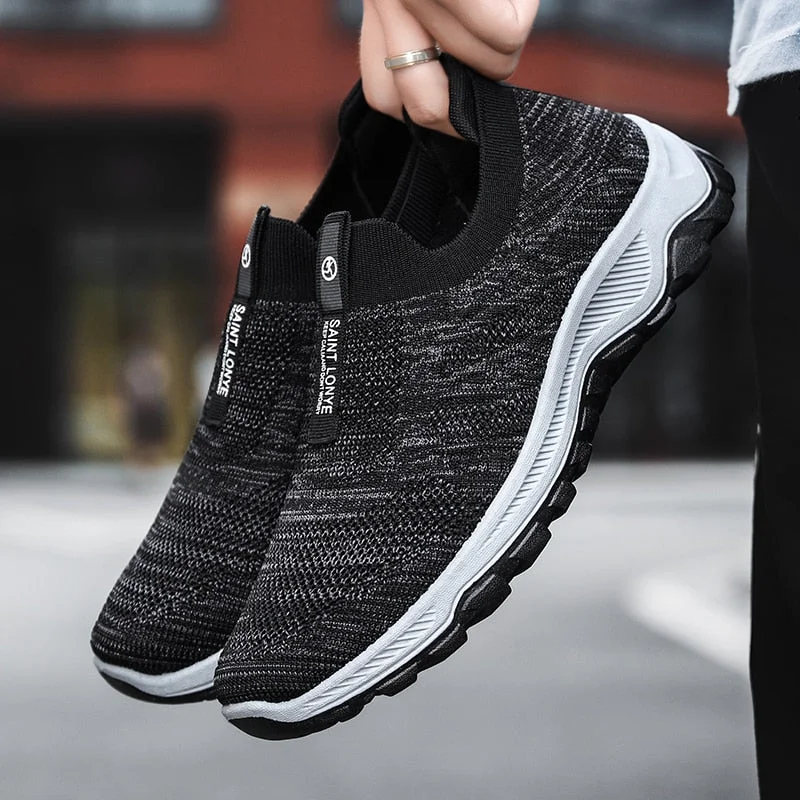 Summer Mesh Men Shoes Lightweight Sneakers Men Fashion Casual Walking Shoes Breathable Slip on Mens Loafers 46 Zapatillas Hombre