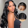 Density Body Wave Lace Frontal Wig Upgrade Invisi Drawstring Glueless Wigs Flash Sale