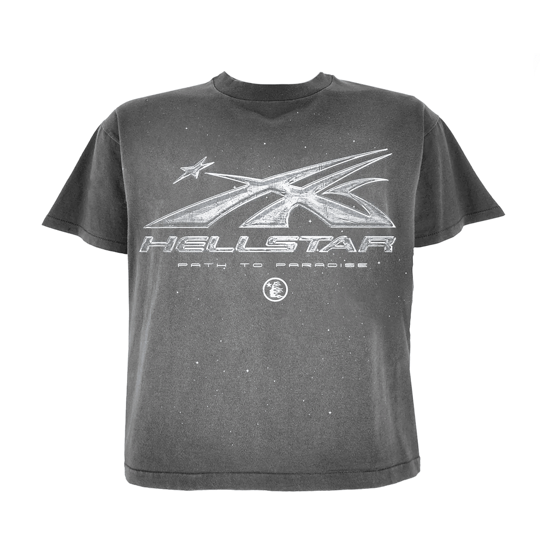 Basic Hellstar Washed Printed Short-Sleeved T-Shirt