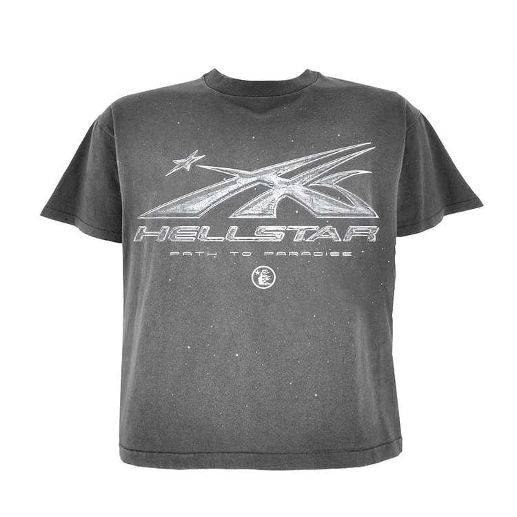 Basic Hellstar Washed Printed Short-Sleeved T-Shirt