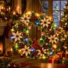 DIY Christmas Cardinal Wreath with LED Lights - Pearl Diamond Painting Pendant Kit (Single-Sided)