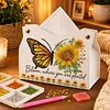 DIY Diamond Painting Tissue Box Kit &ndash; PU Leather Holder for Adults