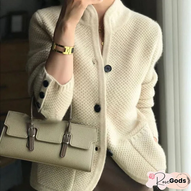 Knitted Long Sleeve Sweater Coat