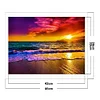 Sunset At The Seaside - 11CT Counted Cross Stitch - 46*36cm - Natural