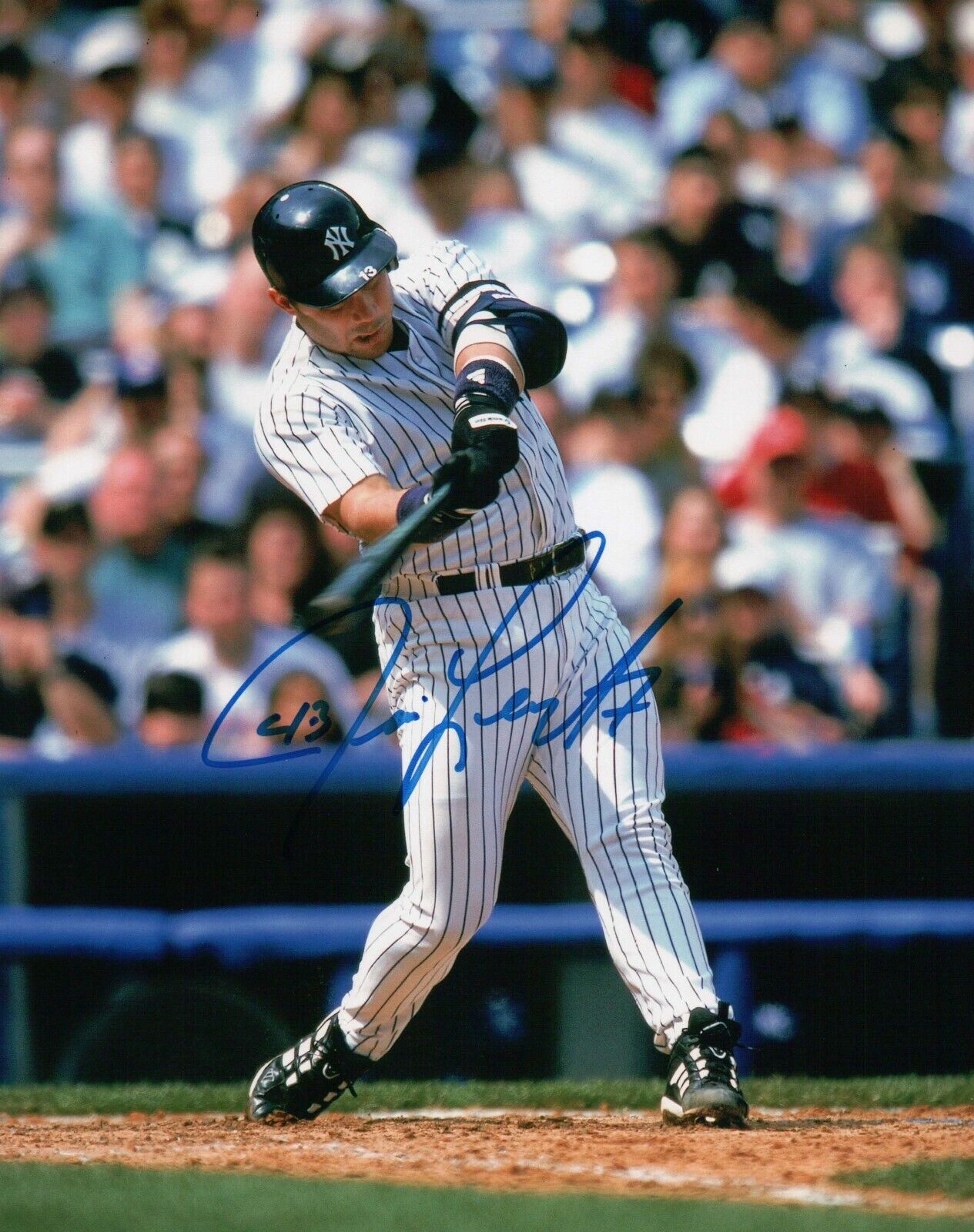 Jim Leyritz Signed Autographed 8X10 Photo Poster painting NY Yankees Home Power Swing w/COA