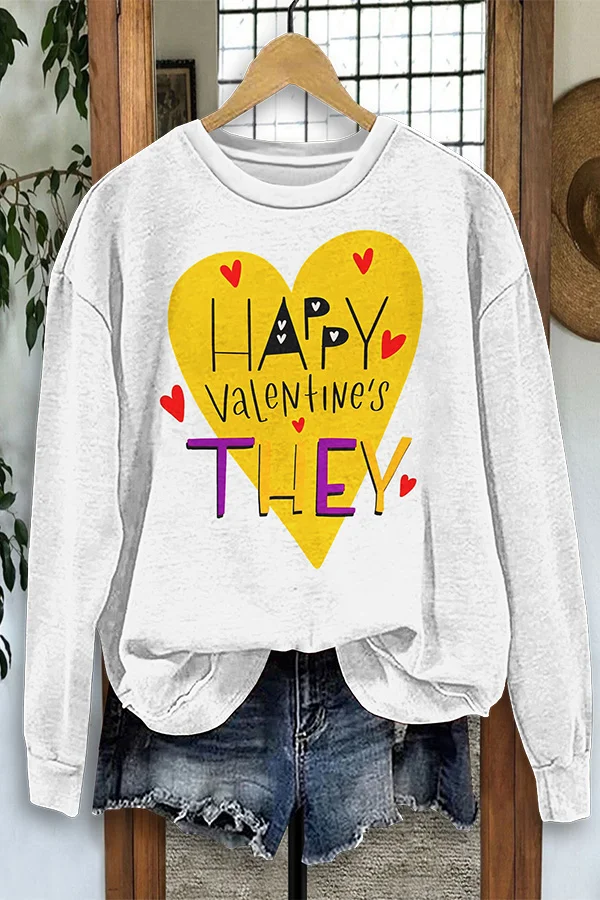 Happy Valentines Colorful Sweatshirt