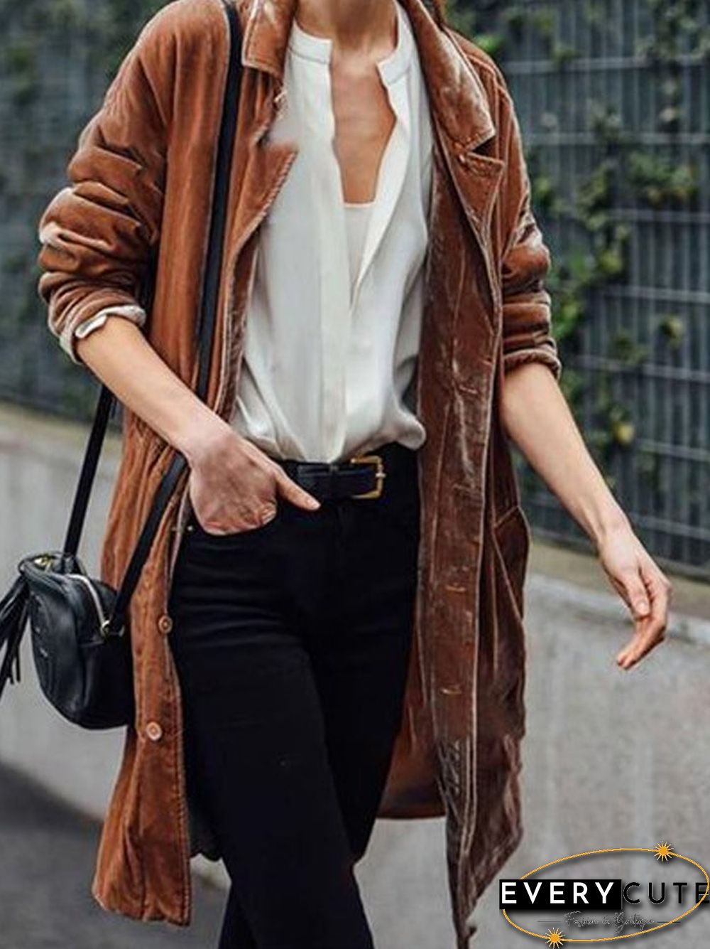 Fashion Solid Color Loose Coats