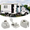 Camper Door Retainer Catch Nylon Door Stop Retaining Catch Holder (White)
