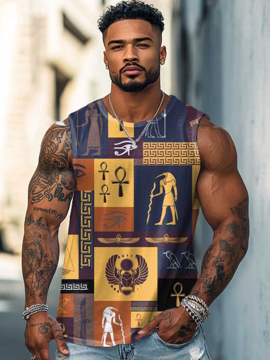 Abstract Art Figures Wide Shoulder Vest