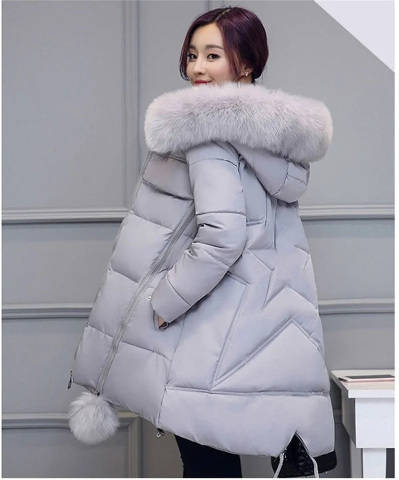Oversize Winter Jacket Women Parka New Hooded Outerwear Warm Down Cotton Jacket Plus Size 5XL 6XL Winter Coat Parker Women Y159