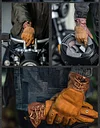 Retro Motorcycle Gloves Motorcycle Autumn And Winter Men And Women Sheepskin Anti-Fall Eindproof Knight Gloves
