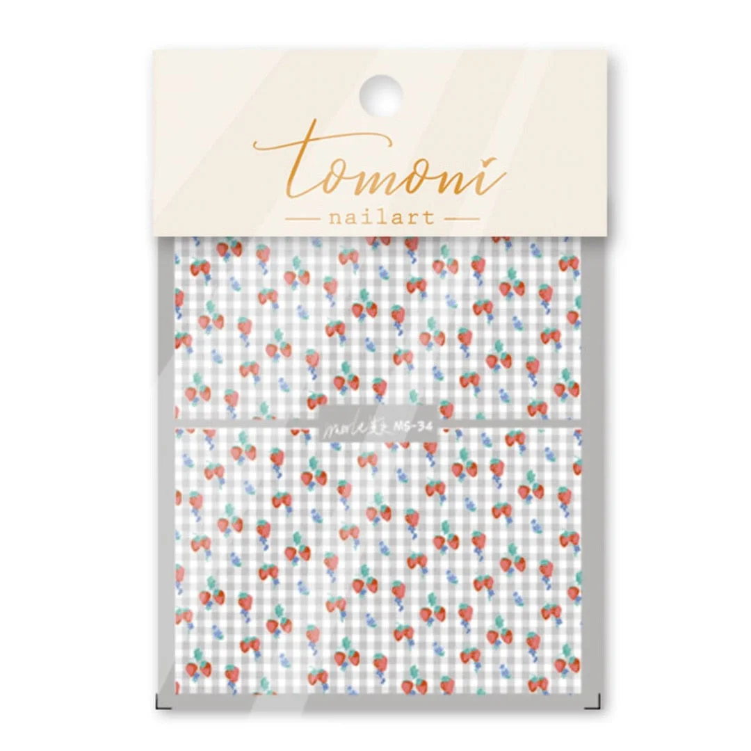 Beautizon Strawberry Cute Image Quality 3D Engraved Nail Stickers Nail Art Decorations Nail Decals Design