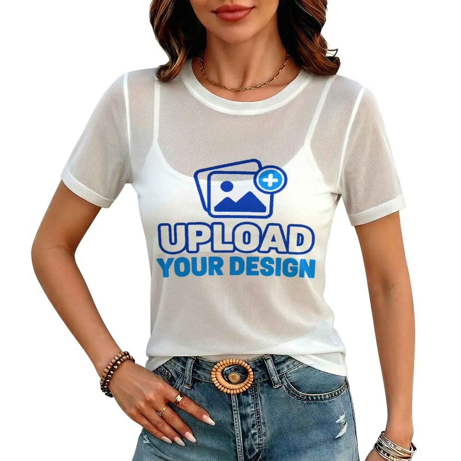 Short-Sleeve Mesh T-Shirt custom full-print product view 8