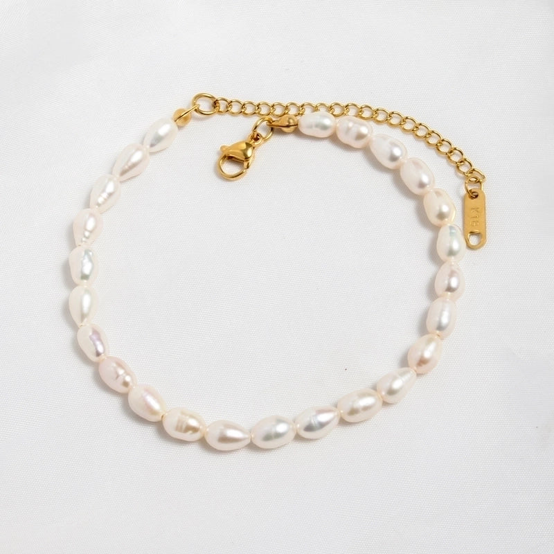 Elegant Minimalist Geometric 316L Stainless Steel  18K Gold Plated Bracelets In Bulk