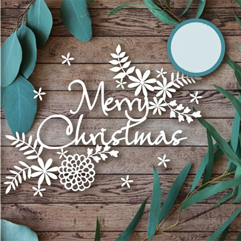 Merry Christmas Ball Cutting Dies Scrapbooking Metal Embossing DIY Stencil Album Paper Cards Decorative Crafts