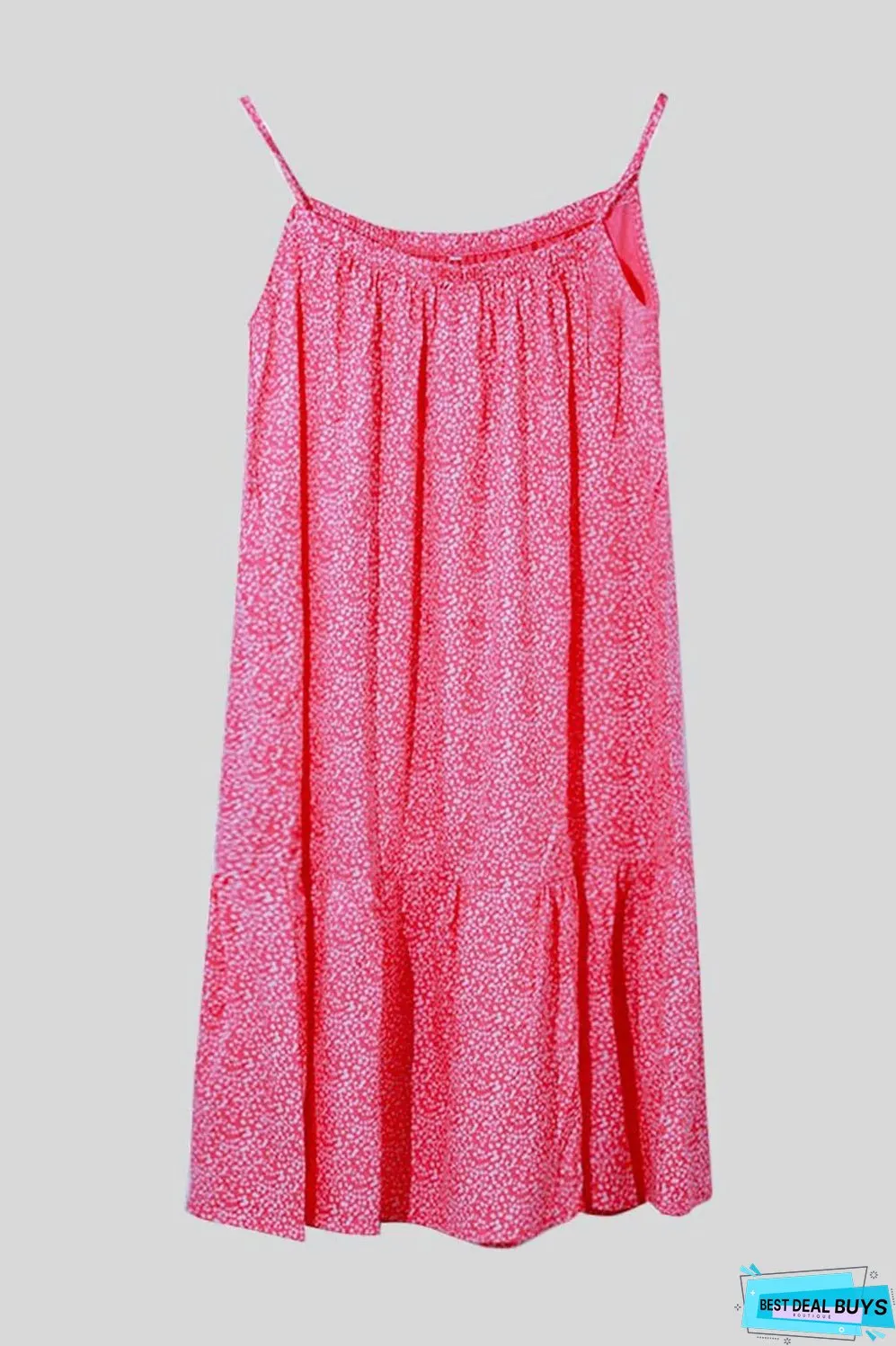 Full Size Printed Sleeveless Mini Cami Dress