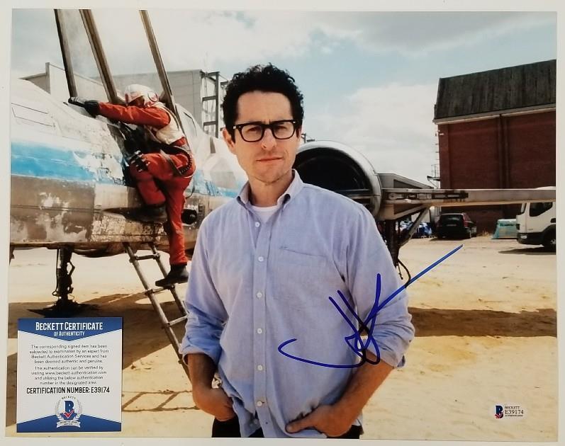 Director JJ ABRAMS Signed STAR WARS THE FORCE AWAKENS 11x14 Photo Poster painting Beckett BAS