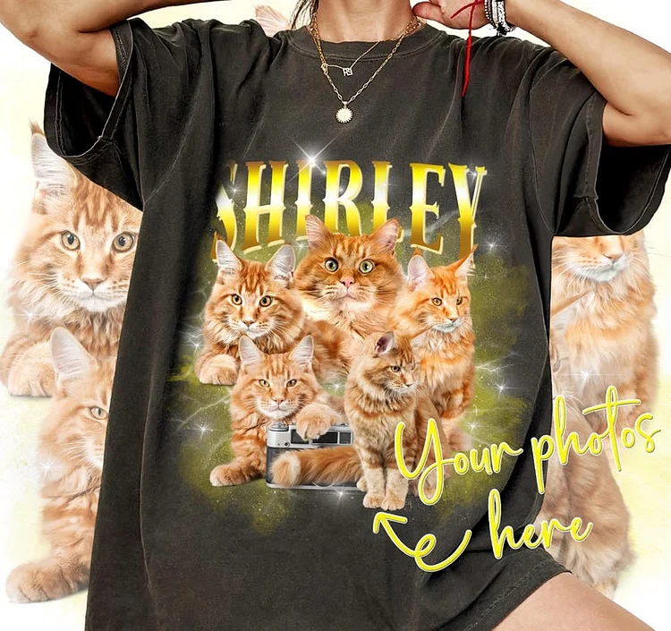 Custom Bootleg Retro Vintage Funny Rap Shirt, Custom Pet Photo Graphic 90s Tshirt Sweatshirt Hoodie