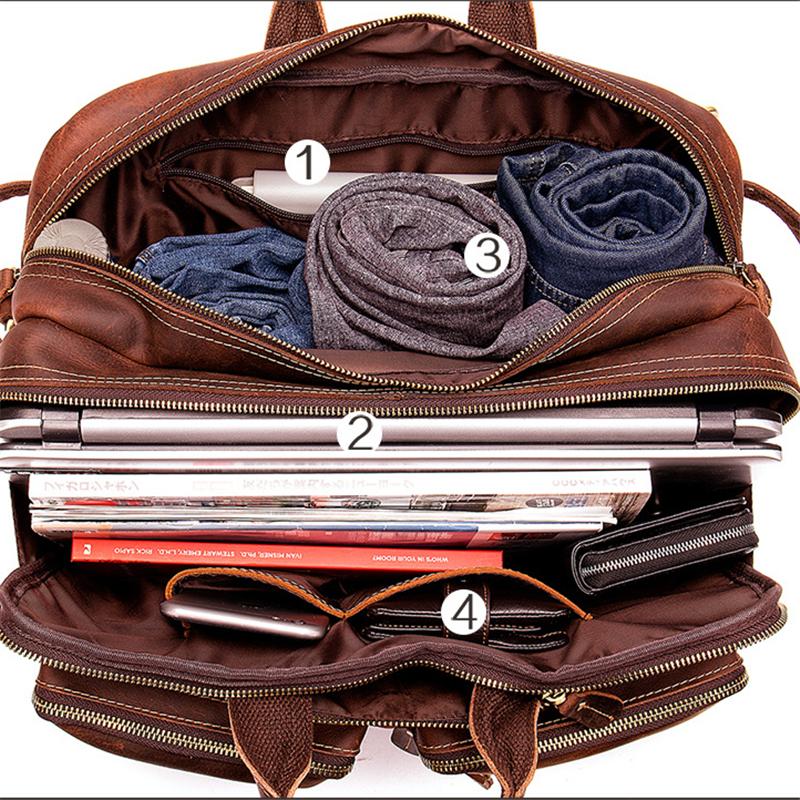 Multi-Functional Spacious Interior Comfortable Grab Detachable Sling Strap Genuine Leather Bag