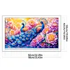 Peacock-11CT Stamped Cross Stitch 90*50cm/35.43*19.69in (Big Size)