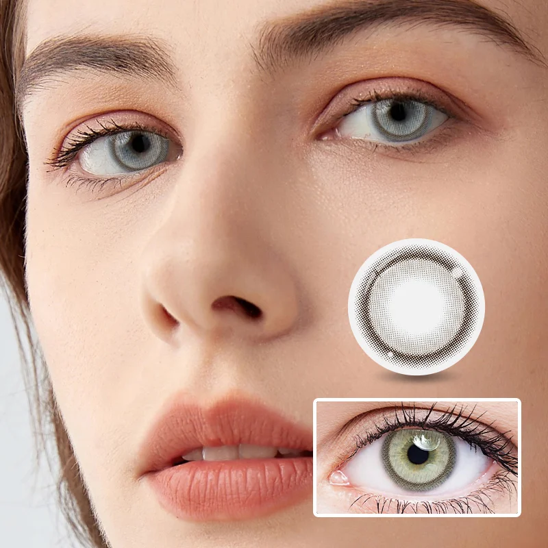 NEBULALENS Transparent Half Yearly Prescription Colored Contacts NEBULALENS