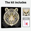 DIY Pearl Painting Tiger for Home Wall Decor with Frame(30x30cm)