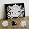 (20x30cm)DIY Seashell Framed Handmade Pearl Painting Art Craft Kit Living Home Decor