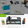2-Tier Monitor Stand Riser with Phone Holder & Cable Management for Home Desktop