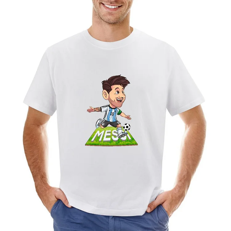 Lionel Messi Inspired Cartoon Men's T-shirt