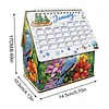 DIY Diamond Painting Special Shape Desktop Cabin Calendar Organizer Box Kit(Flower Bird)