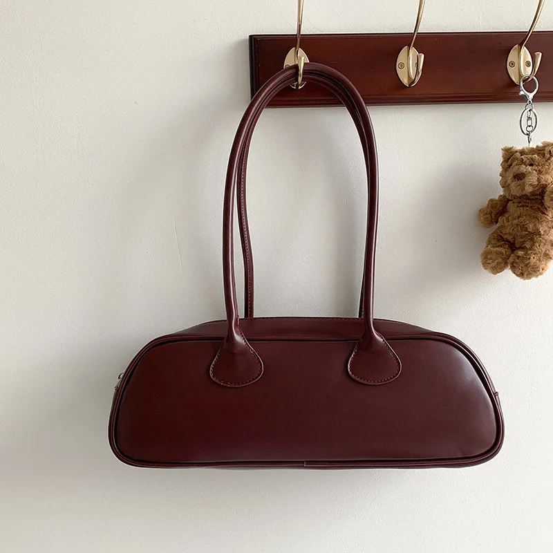 Mongw Mongw Korean Niche New Baguette Bag Simple Autumn Versatile Shoulder Bag Female Senior Sense Large Capacity Commuter Armpit Bag