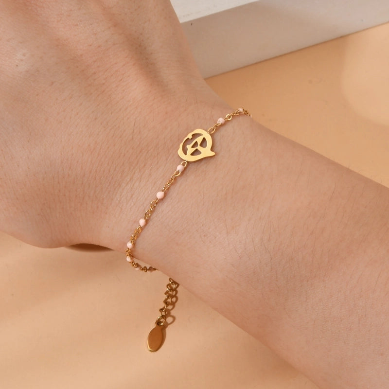 Cool Style Pumpkin Stainless Steel Plating Hollow Out Bracelets