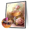 Diamond Painting-DIY Full Round Drill Wine Glass Flower