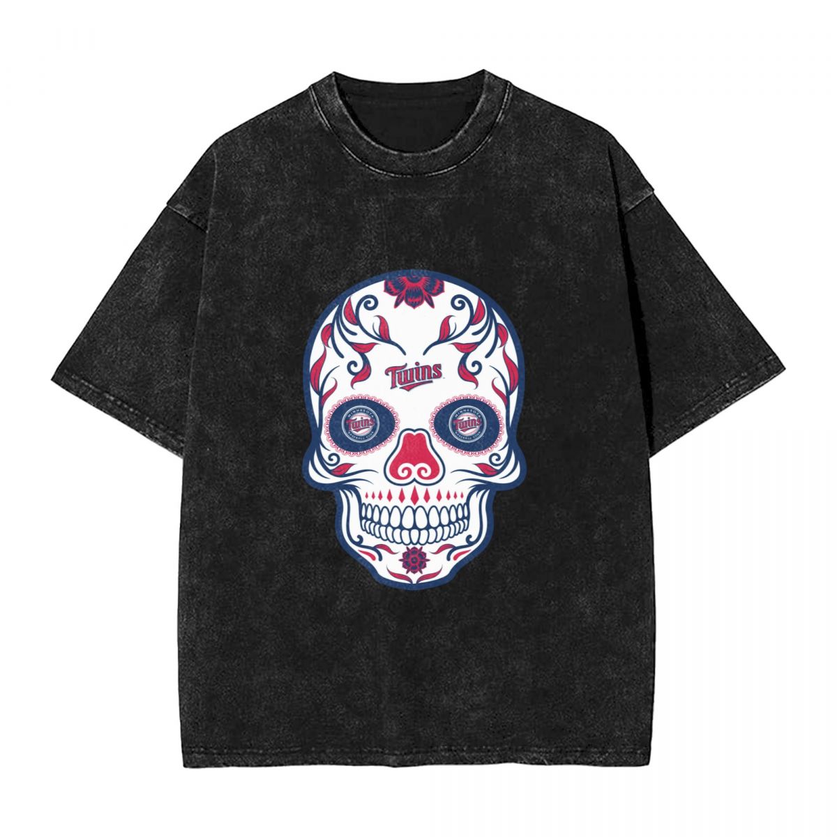 Minnesota Twins Skull Vintage Oversized T-Shirt Men's