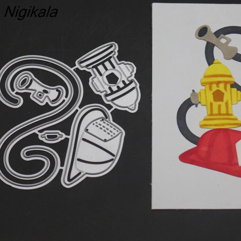 Nigikala Facilities Metal Cutting Dies Hose Hydrant Alarm Troqueladora Stencil Diy Scrapbooking 2100