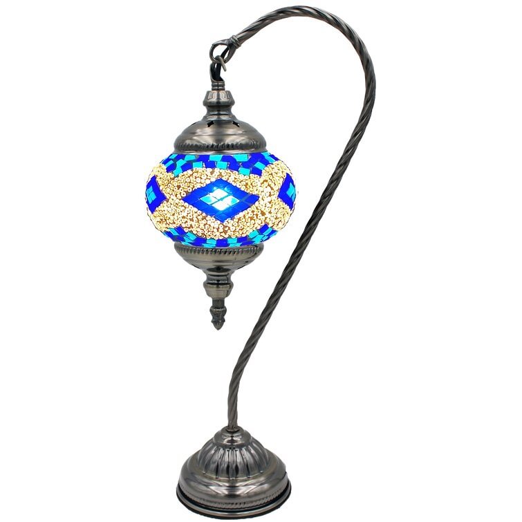 Aruna 18.5" Bronze Arched Table Lamp