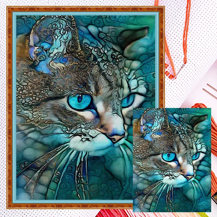 Cat 11CT (36*50CM) Counted Cross Stitch gbfke