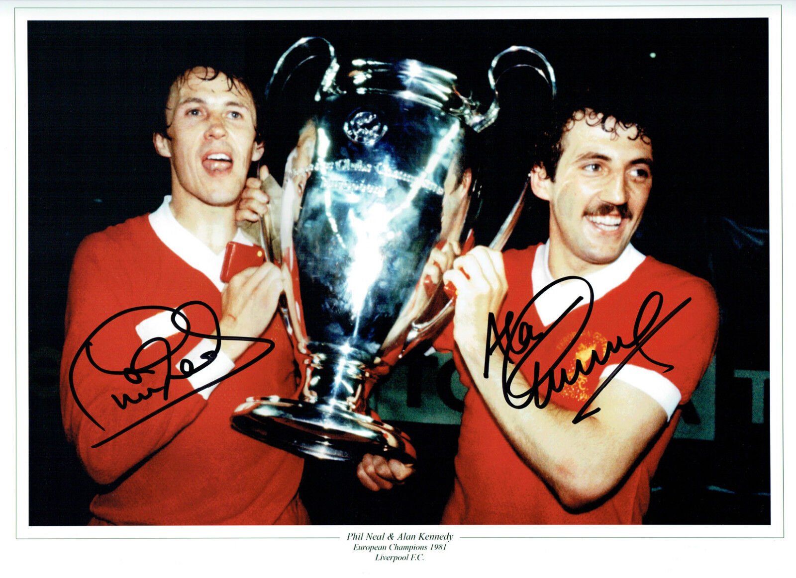 Phil NEAL & Alan KENNEDY Signed Liverpool Autograph 16x12 Photo Poster painting AFTAL COA