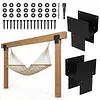 [US Local Warehouse] 2 Pack Pergola Brackets 6x6 (Actual 5.5x5.5in) Posts Caps Tie Brackets Galvanized Steels Gazebo Hardware Kit for Gazebos Deck & Porch Post To Beam
