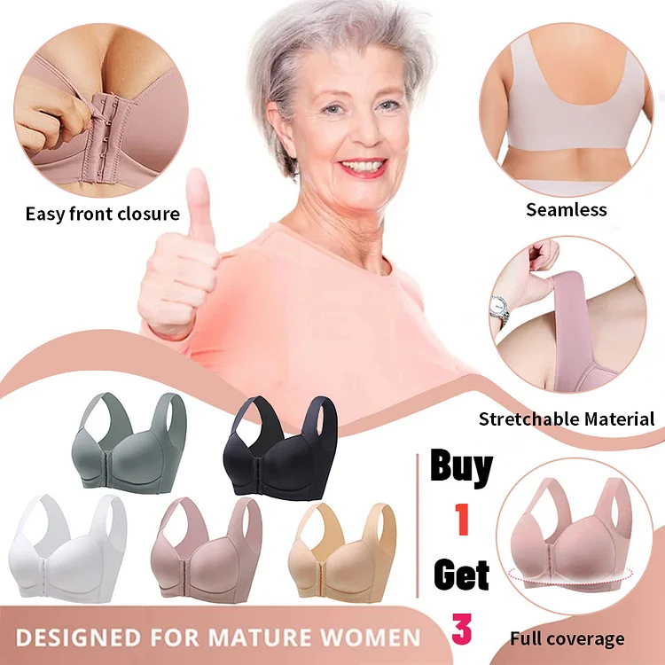 LaMuse Bra - Seamless Front Closure Wire-free Push Up Bra