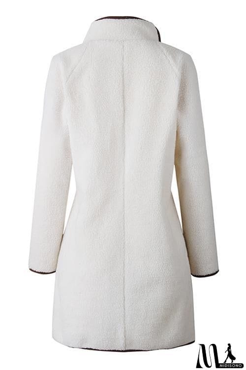 MidiSono - Zipper Fuzzy Long Coat