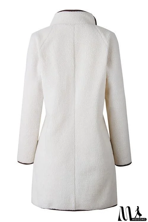MidiSono - Zipper Fuzzy Long Coat