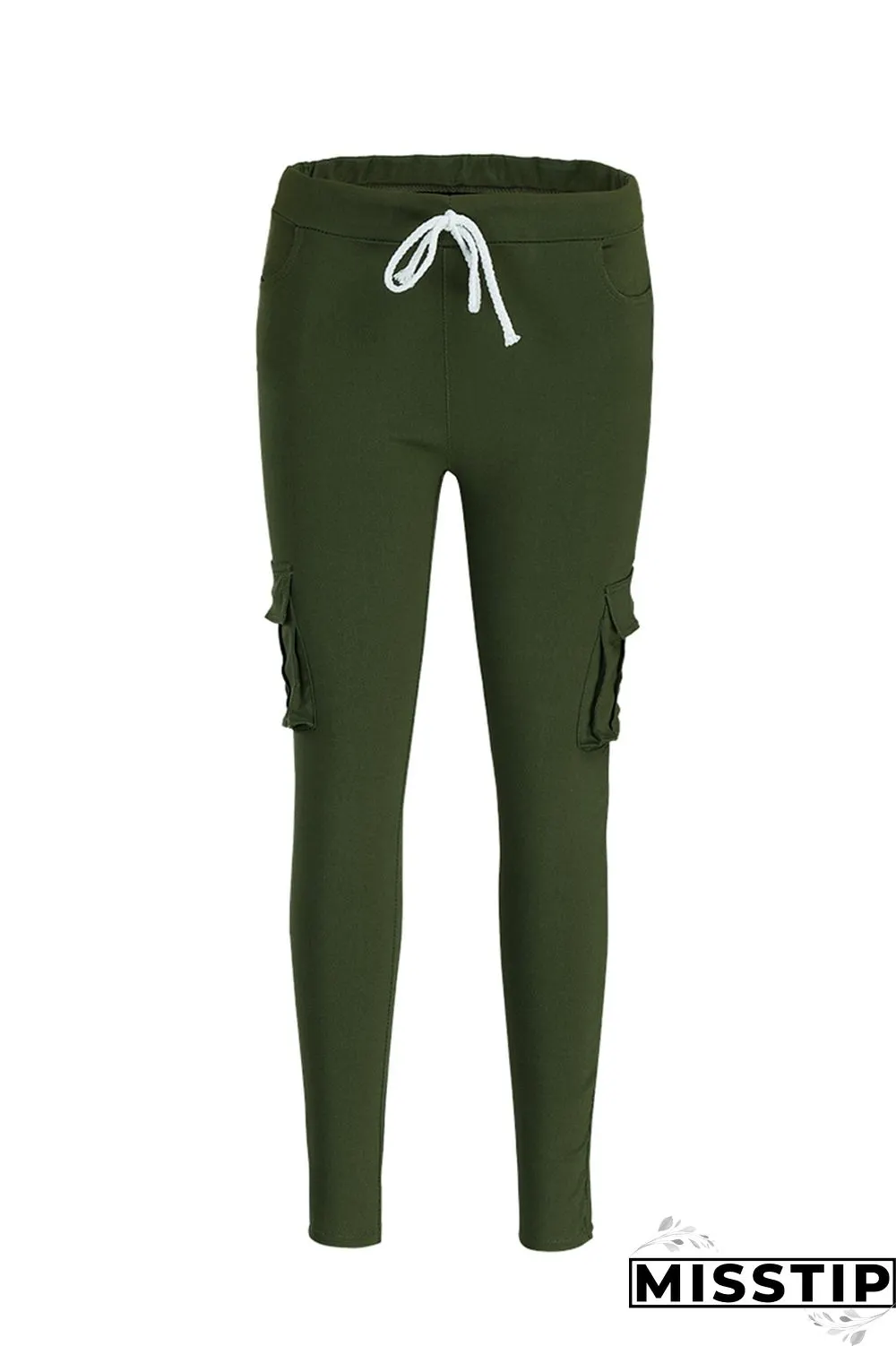Light Coffee Fashion Casual Solid Basic Regular Mid Waist Trousers
