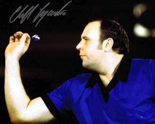 Cliff Lazarenko HAND SIGNED Darts 10x8 Photo Poster painting AFTAL COA