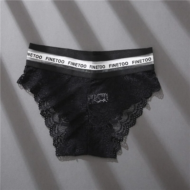 Lace Panties Women Underwear Floral Perspetive Middle Waist Panties Sexy Lingerie Female Lace Pantys Mesh Female Seamless Briefs