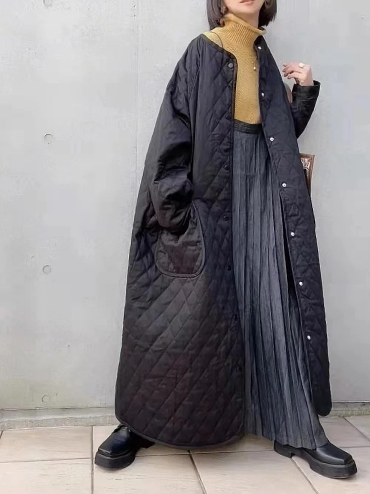 Casual Lingerie Cotton Padded Long Coat