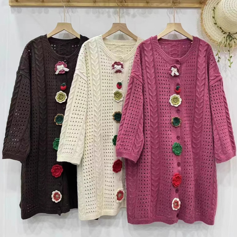 Chicfifth Sweater Women Winter Long Sleeve High Quality Autumn Vintage Top Knitted Cardigan